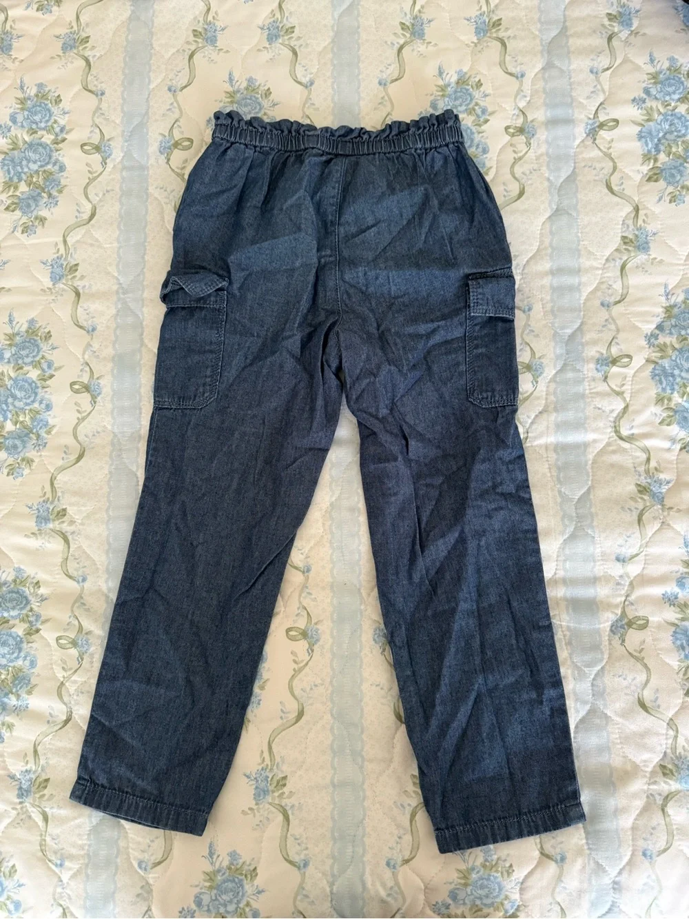 GAP Toddler Chambray Elastic Waist Pants - Blue